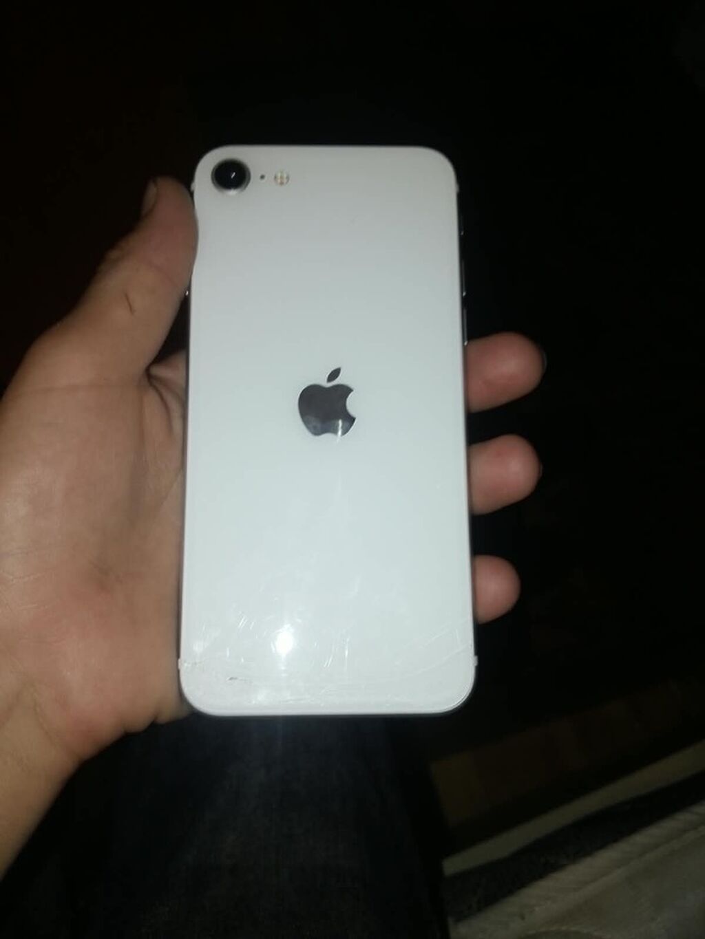 iPhone SE 2020, 64 GB, Ağ, Arxada Sınıq — Apple iPhone, Saatlı (4)