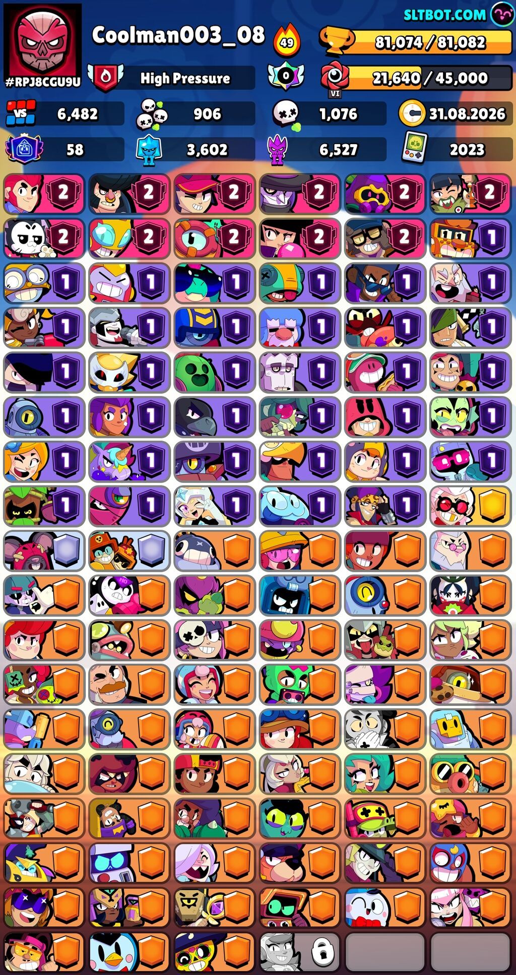 Brawl Stars hesabı – Coolman003_08 - Kupa: 81,074 (rekord 81,082) — İdman, hobi, istirahət, Bakı (4)