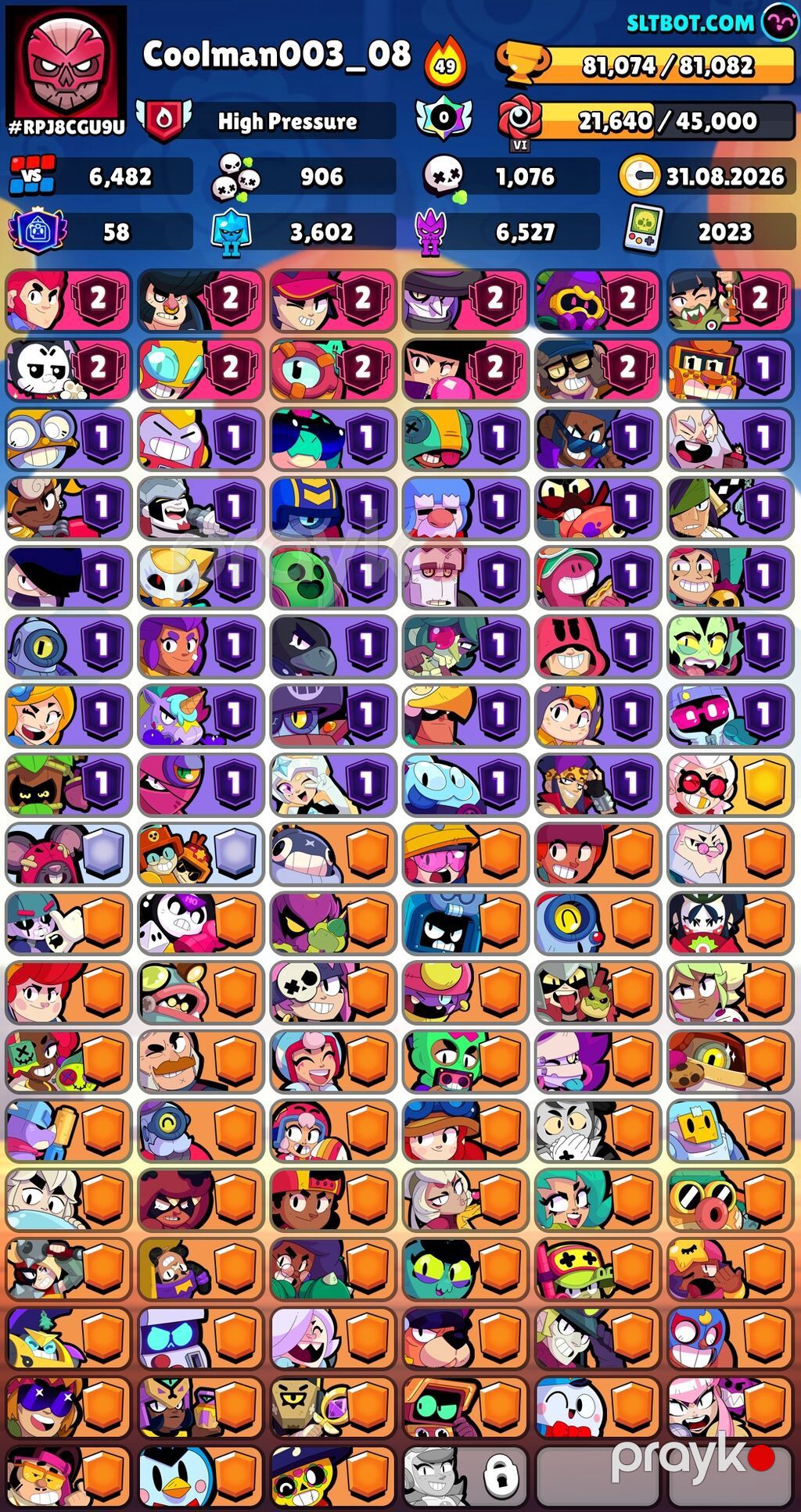 Brawl Stars hesabı – Coolman003_08 - Klan: High Pressure - Kuboklar — İT, telekommunikasiya, Bakı (2)