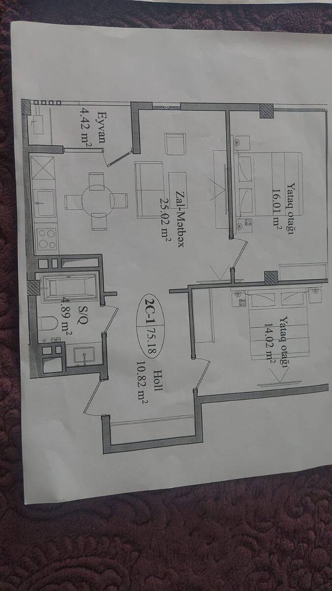 Satılır 2 otaqlı yeni tikili 75.2 m² — Mənzil, Bakı (12)