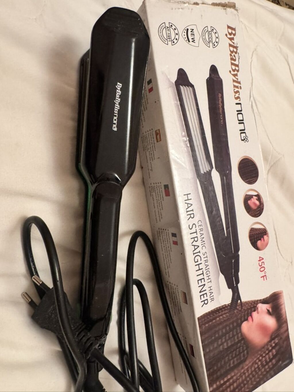 ByBaByliss nano saç üçün cihaz – keramika plitəli dalğa/krepe effektli — Elektronika, Bakı (2)