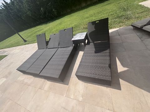 Açıq hava mebel dəsti – rattan (polirattan) toxunuşlu qəhvəyi rəng — Digah