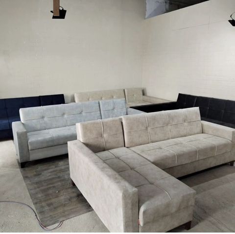 Künc və düz divan dəstləri – müasir minimal dizayn - Model: sadə, düz — Bakı