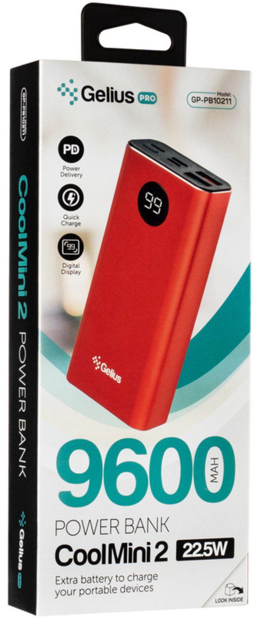 Gelius Pro CoolMini 2 PD GP-PB10-211 Power Bank – 9600mAh / Red — Smartfonlar, Bakı (2)