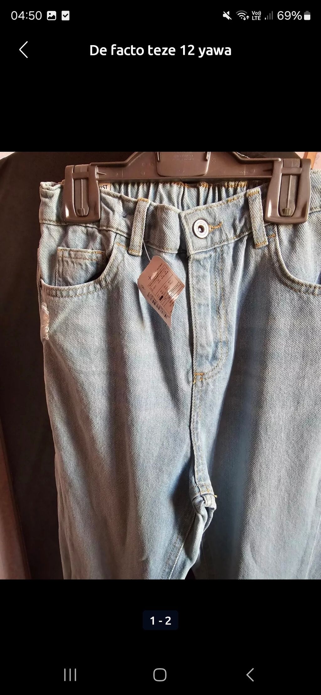 DeFacto uşaq cinsi – 11-12 yaş - Rəng: açıq mavi (light blue denim) — Qızlar üçün yubka, Digah (2)