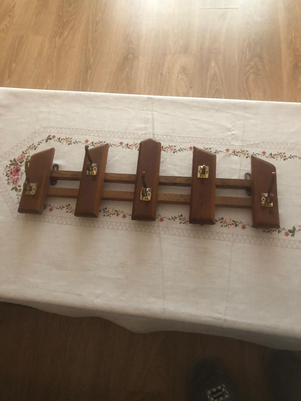 Taxta divar asılqanı - Material: təbii ağac (cilalanmış), metal — İşıqlandırma aksesuarları, Bakı