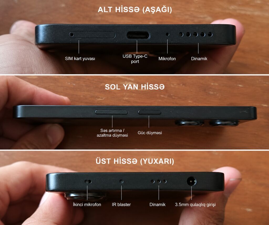 Redmi Note 13, 256 GB, rəng - Qara, Barmaq izi, İki sim kartlı, Face ID — Elektronika, Bakı (2)