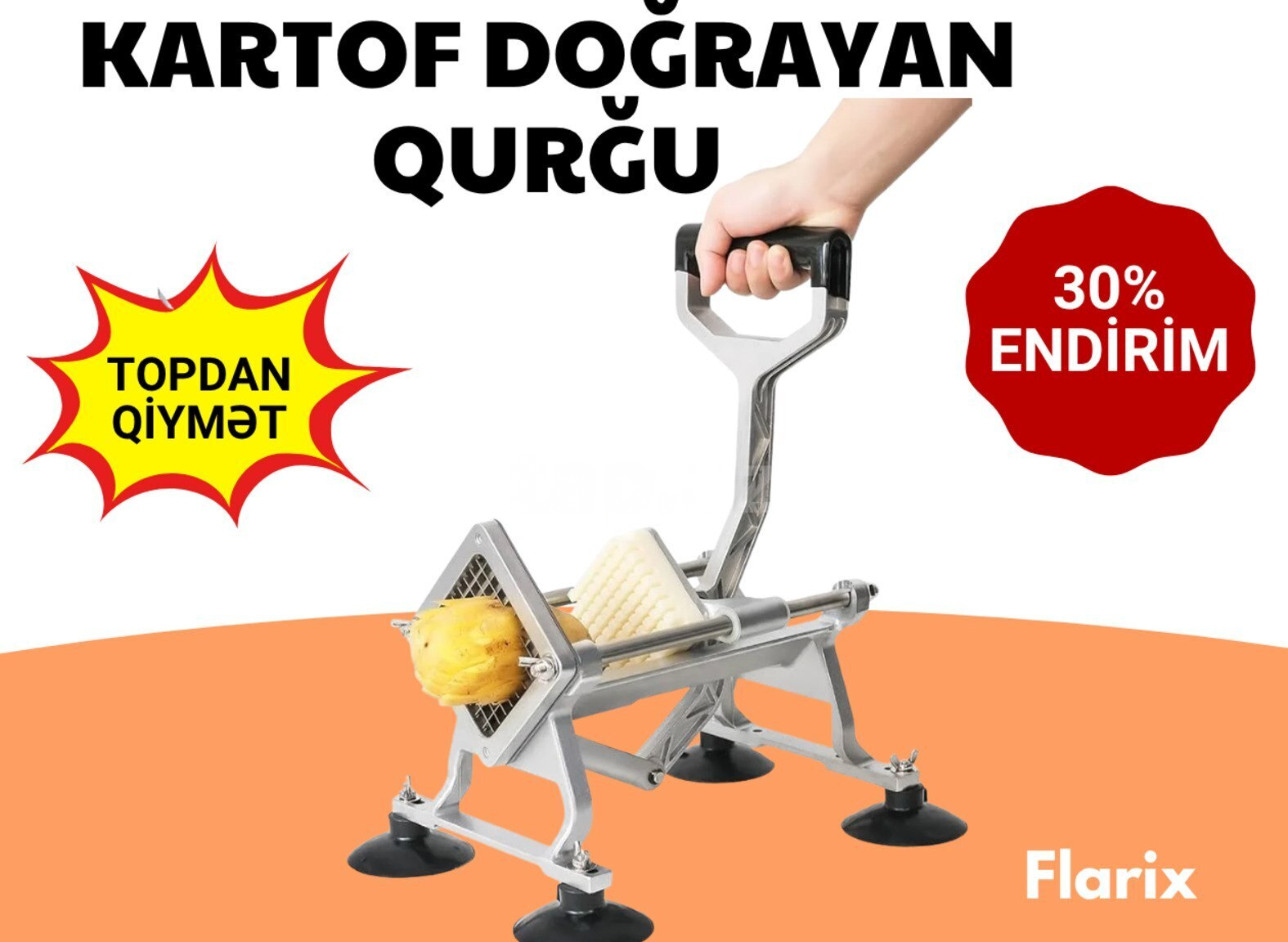 Kartof doğrayan peşəkar aparat