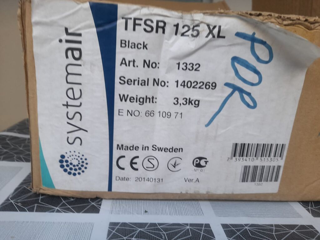 Systemair Tfsr 125 XL – kanal tipli radial ventilyator - Model: Tfsr — Ventilyatorlar, Bakı (2)