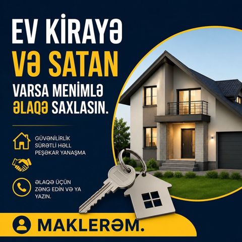 Peşəkar makler xidməti Evini kirayə vermək və ya satmaq istəyənlər — Xırdalan