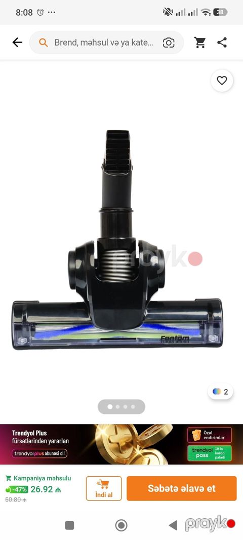 Fantom Turbo Multi elektrik süpürgəsi üçün turbo fırça başlığı.Ustunde — Bakı