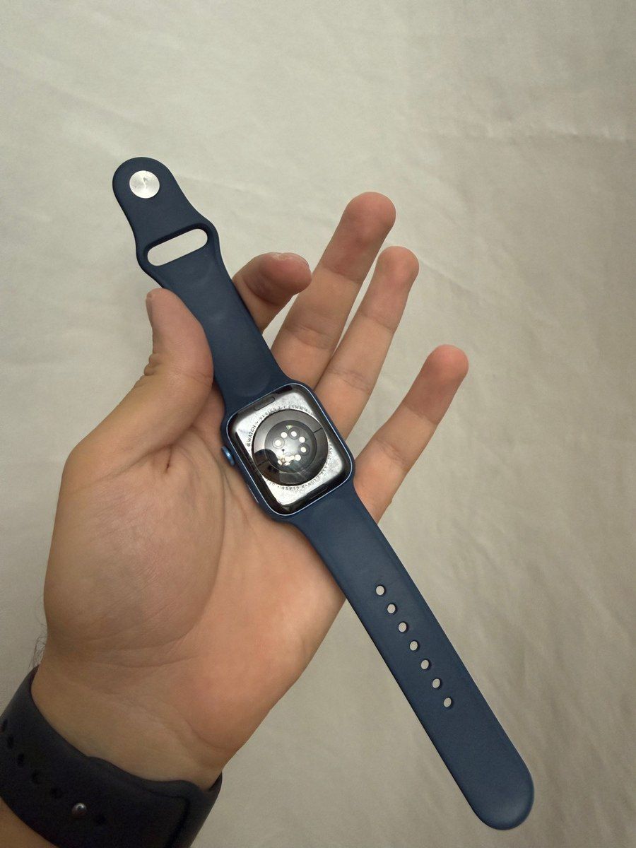 Apple Watch Series 7 Aluminum Blue 45mm — Elektronika, Bakı (2)