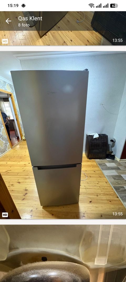 Indesit iki kameralı soyuducu - Rəng: gümüş/metallik - Alt hissədə — Masazır