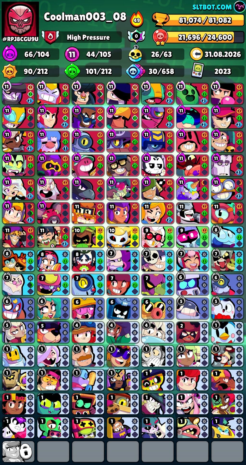 Brawl Stars hesabı – Coolman003_08 - Kupa: 81,074 (rekord 81,082) — İdman, hobi, istirahət, Bakı (2)