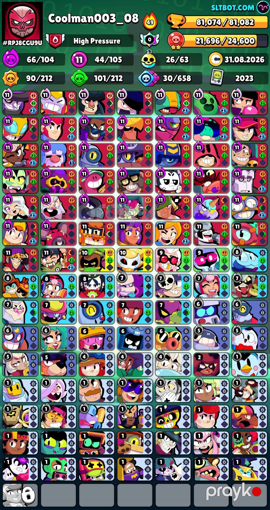Brawl Stars hesabı – yüksək göstəricilərlə dolu oyun profili - Kupa — Şəxsi əşyalar, Bakı (4)
