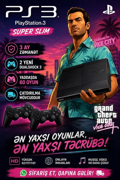 PlayStation 3 500GB — Bakı