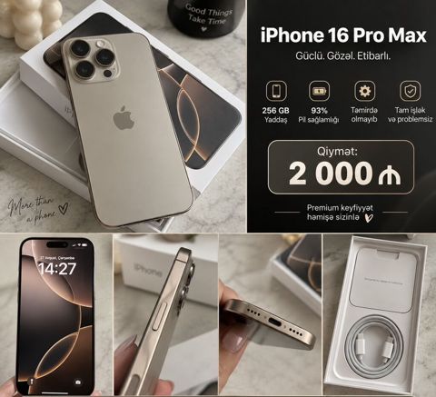 IPhone 16 Pro Max, 256 GB, Qızılı — Bakı