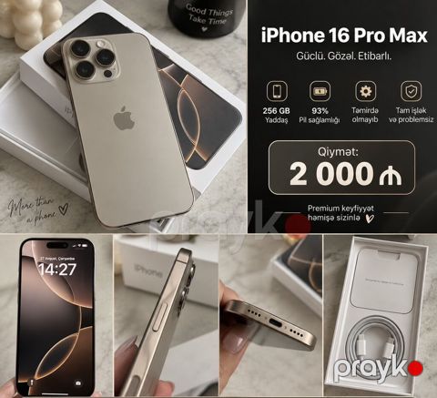 IPhone 16 Pro Max, 256 GB, Qızılı