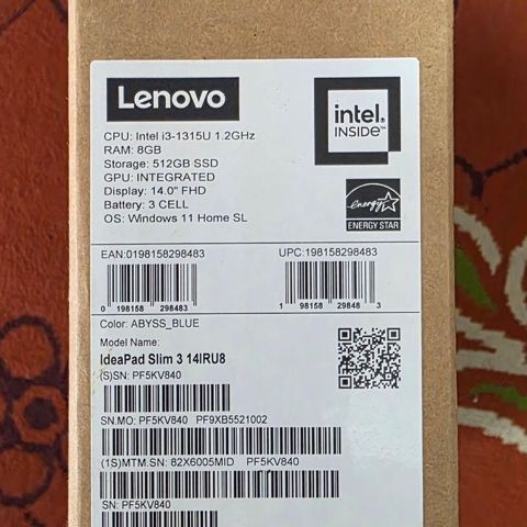 Lenovo IdeaPad Slim 3 14IRU8 (82X6) – Abyss Blue rəng Texniki — Göyçay