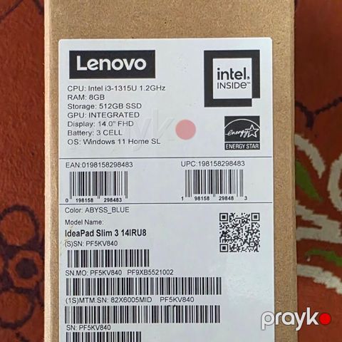 Lenovo IdeaPad Slim 3 14IRU8 (82X6) – Abyss Blue rəng Texniki — Göyçay