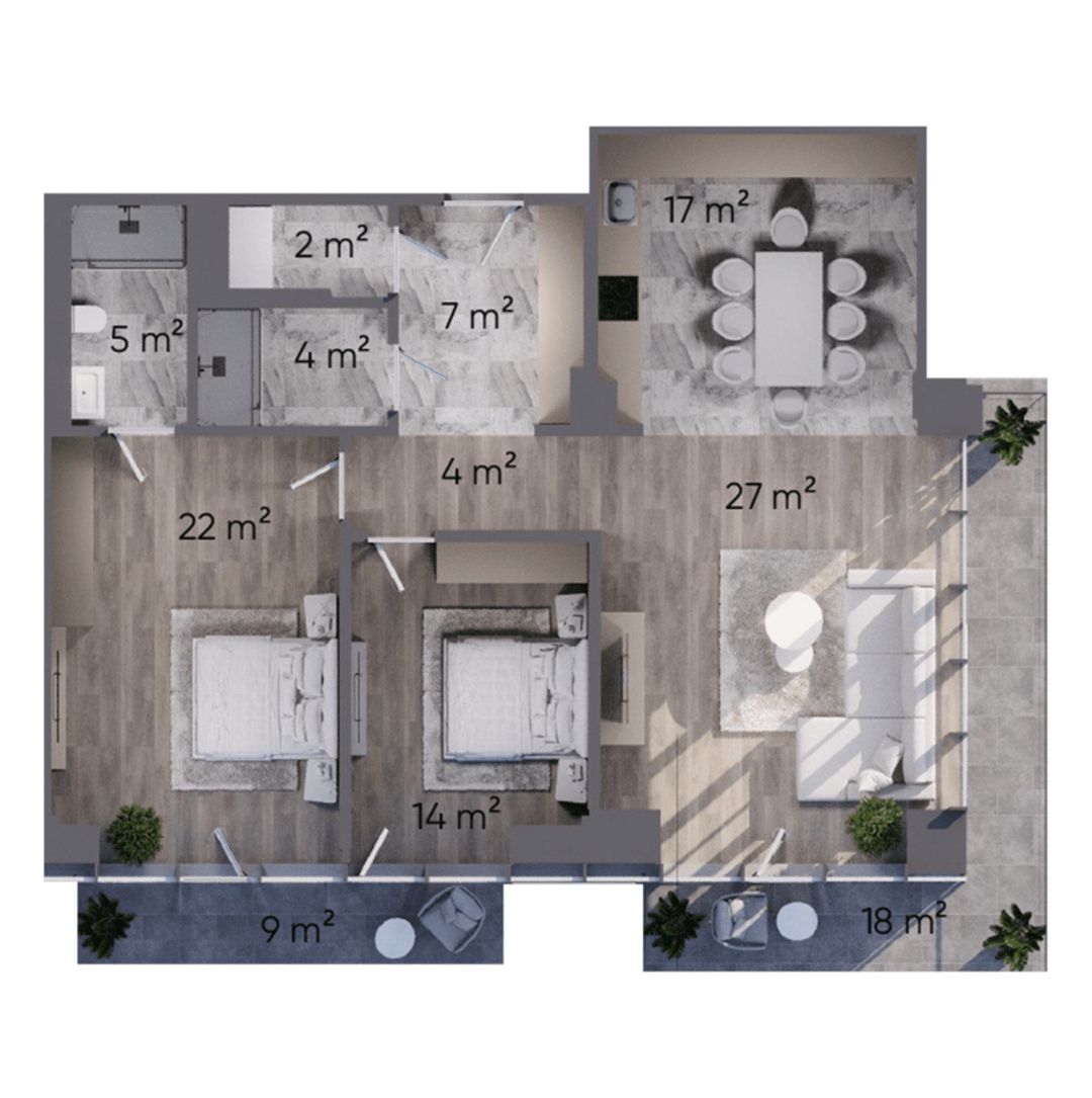 Satılır 3 otaqlı yeni tikili 140.5 m² — Mənzil, Bakı (6)