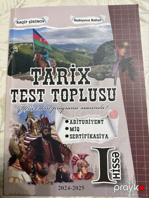 Məhsul: “Tarix Test Toplusu” – I hissə (2024–2025) Müəlliflər: Raqif