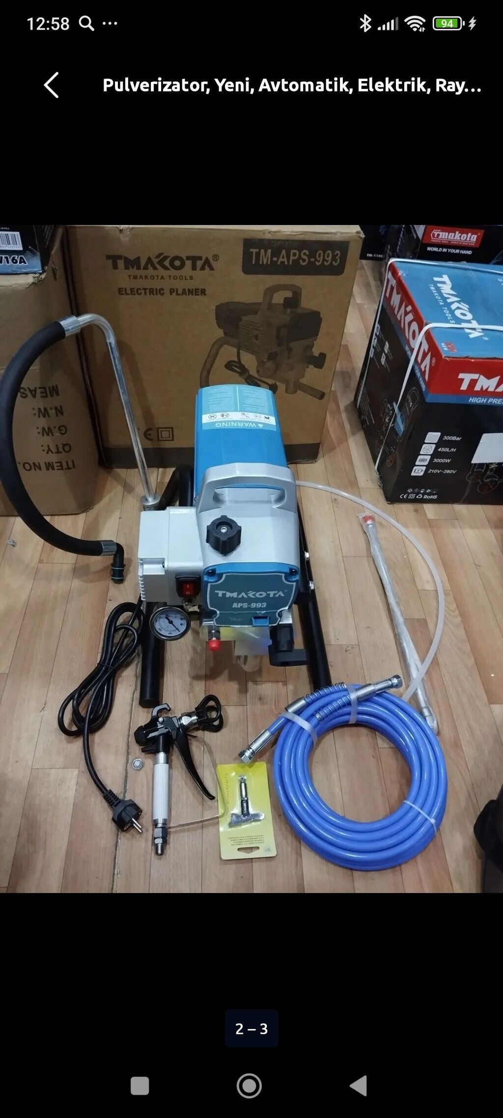 Tmxota APS-993 elektrik boya püskürtmə aparatı Xüsusiyyətlər — Alətlər, Bakı (2)