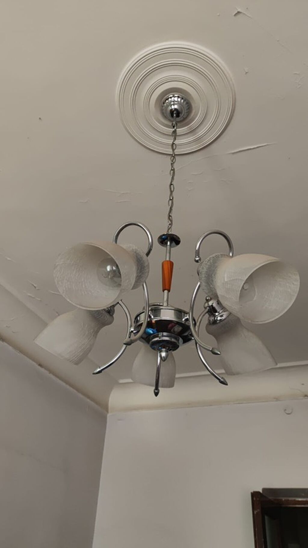 Çılçıraq, 6 lampa, Şüşə — İşıqlandırma, Bakı (2)