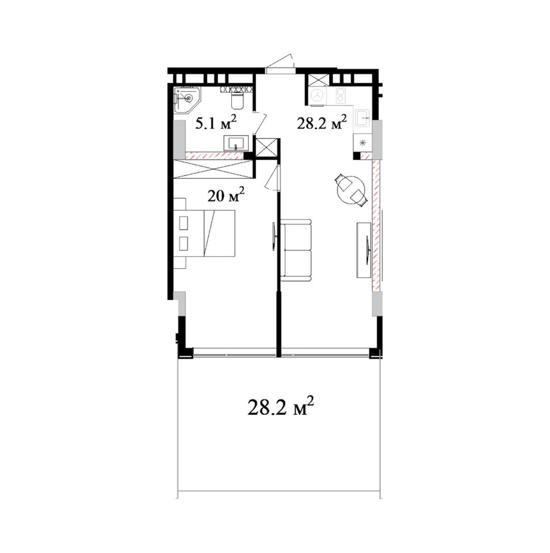 Satılır 2 otaqlı yeni tikili 93.4 m² — Mənzil, Bakı (6)