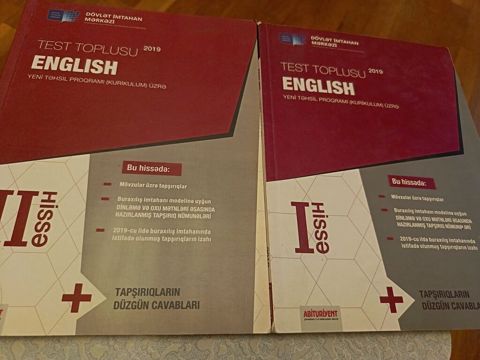 Englısh Test Toplusu 1 və 2 Hissə Təzədir Cütü 5 AZN-ə — Bakı