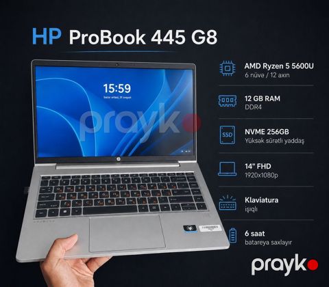 HP ProBook 445 G8 AMD Ryzen 5 5600U / 12GB RAM / NVMe 256GB AMD — Bakı