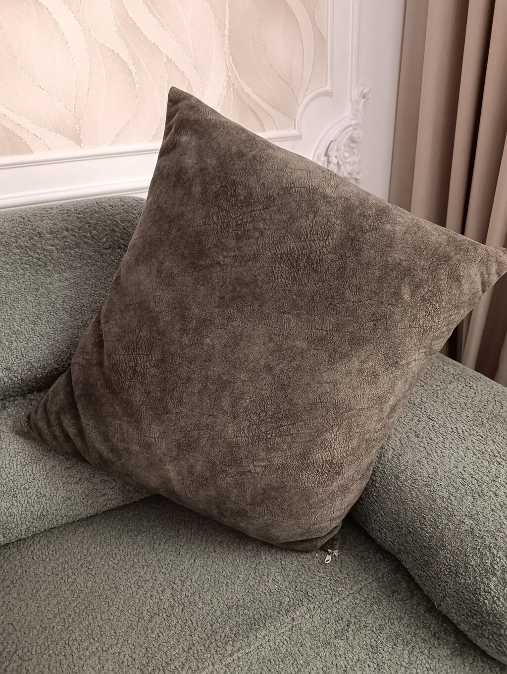Dekorativ kvadrat yastıq üzləri və içliklə - Ölçü: təxminən 50×50 sm — Tekstil, Bakı (2)