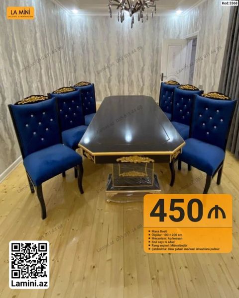 Masa dəsti - Model: Kod 3368 - Ölçülər: 100 200 sm - Mexanizm — Bakı