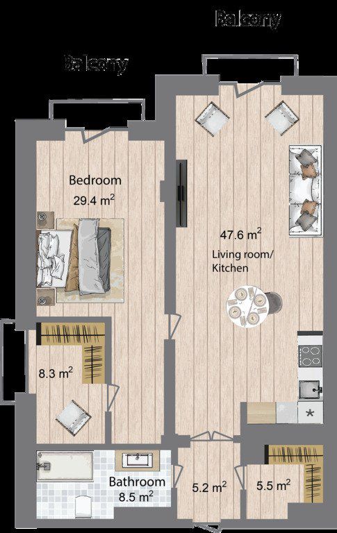 Satılır 2 otaqlı yeni tikili 128.3 m² — Mənzil, Bakı (6)