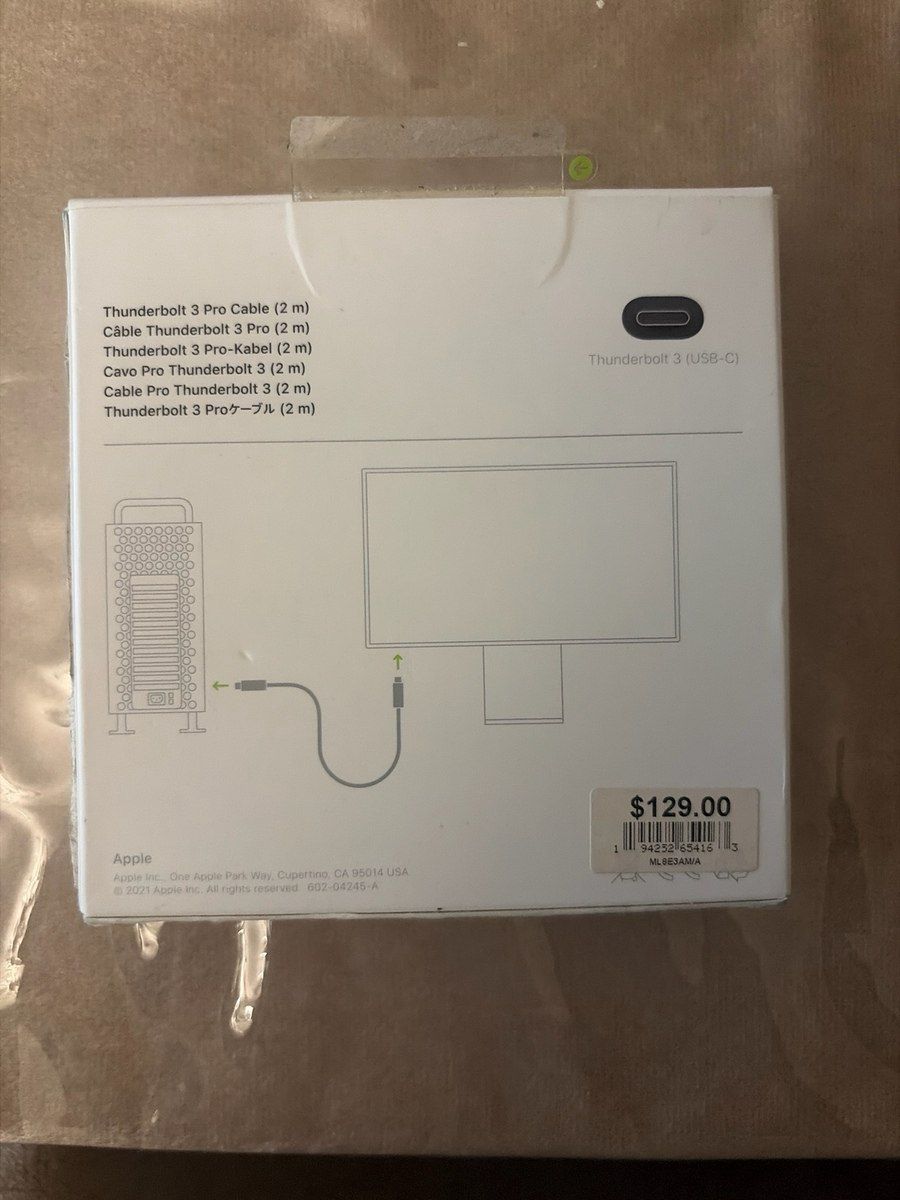 Apple Thunderbolt 3 kabeli – 2 metr, original — Elektronika, Bakı (2)