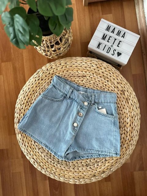 Uşaq üçün cins şort - Material: yumşaq denim (cins) - Rəng: açıq mavi — Bakı