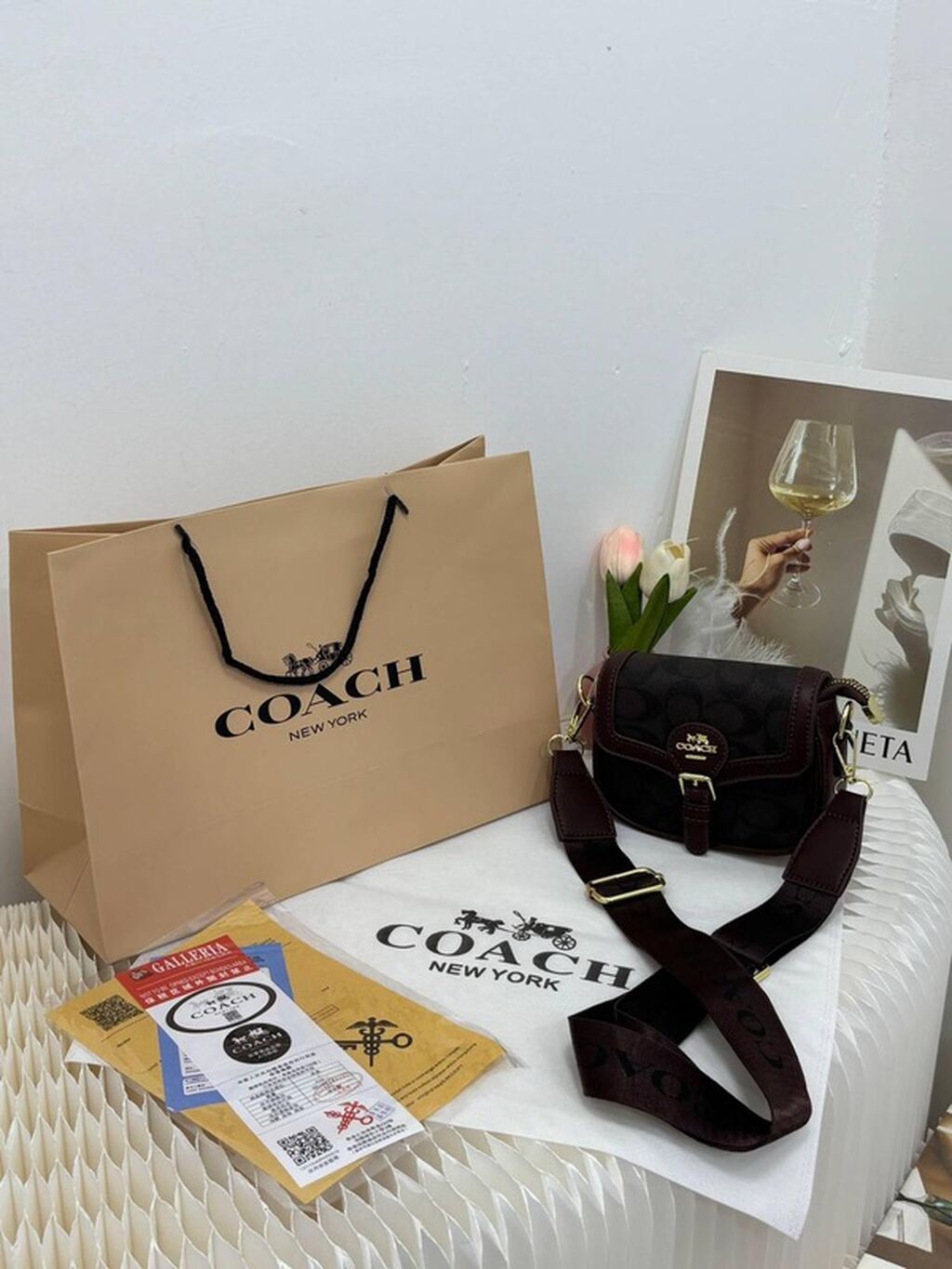 Coach New York çiyin çantası - Model: Kiçik flapli crossbody - Rəng — Çantalar, Xırdalan (2)