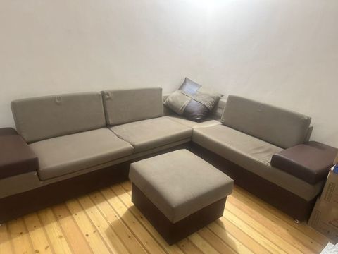 L formalı künc divan dəsti - İki tərəfli L formalı künc divan, uyğun — Bakı