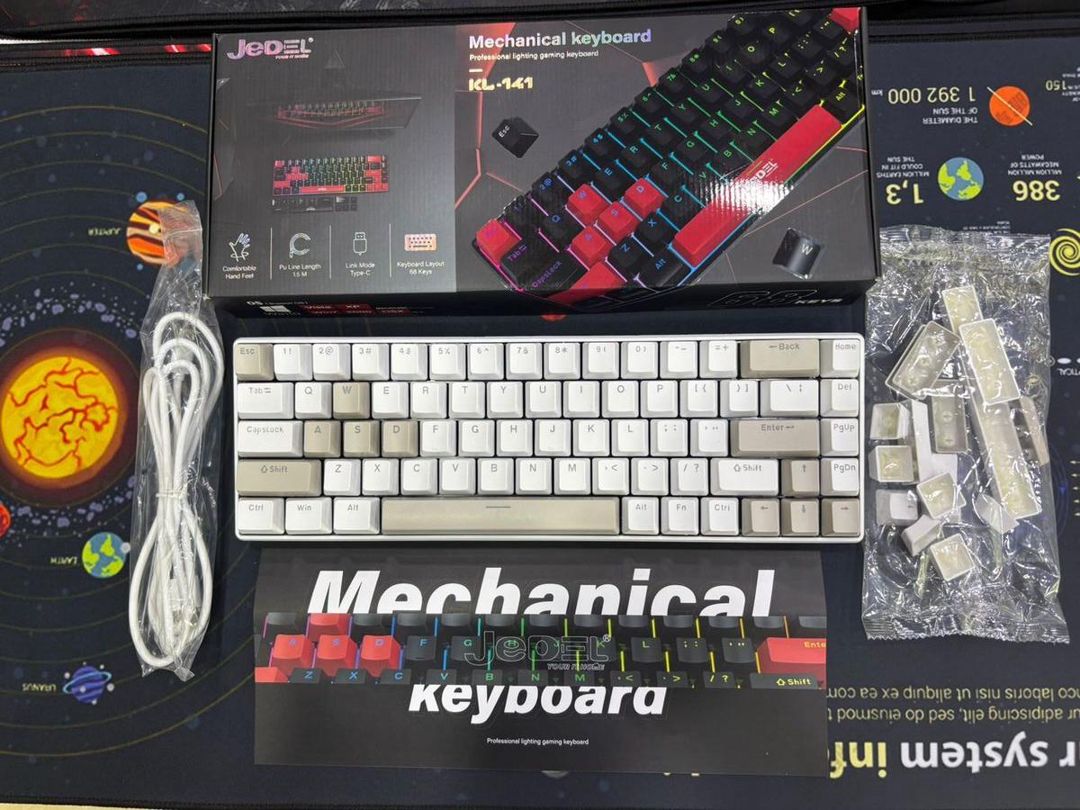 Mexaniki klaviatura White (Red switch) Jedel KL141 — Elektronika, Bakı (11)