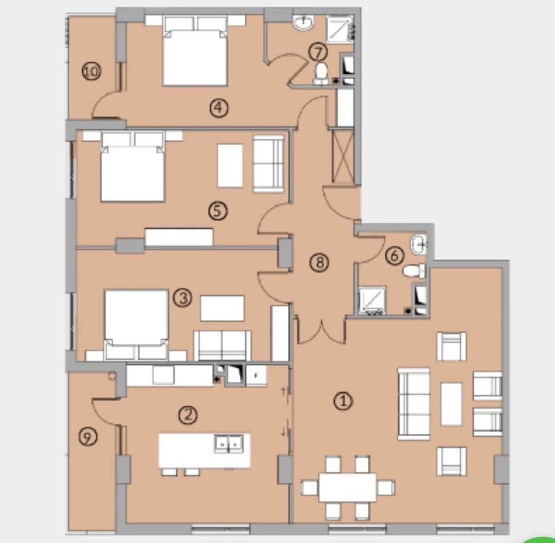 Satılır 4 otaqlı yeni tikili 147 m² — Mənzil, Bakı (11)
