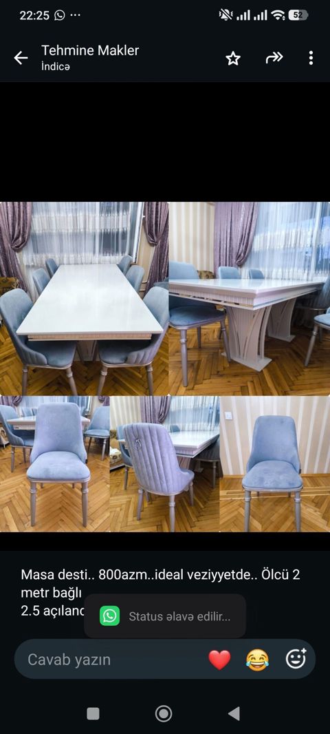Masa desti. 800azm. ideal veziyyetde. Ölcü 2 metr bağlı 2.5 açılanda — Bakı