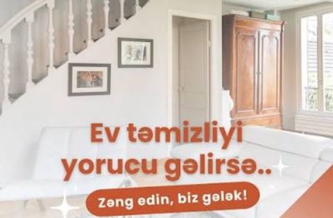 Salam.2 nefer Ana bala ev,ofis, obyekt təmizlik işine gedirik işimizi — Bakı