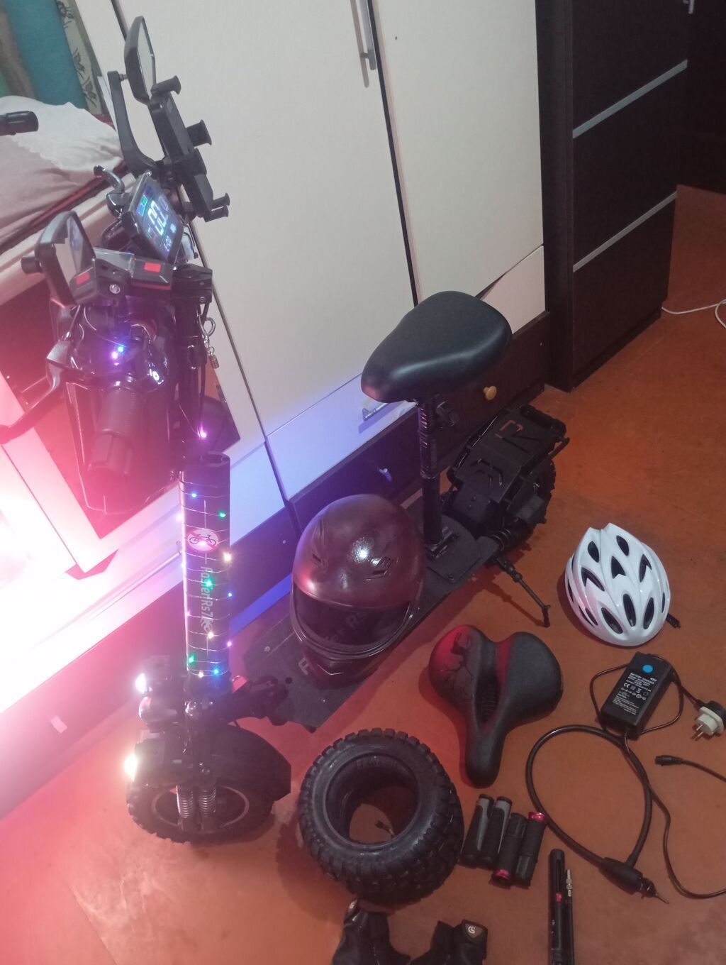 Elektrik skuter – güclü işıqlandırma və oturacaqlı Xüsusiyyətlər — İdman, hobi, istirahət, Digah (9)
