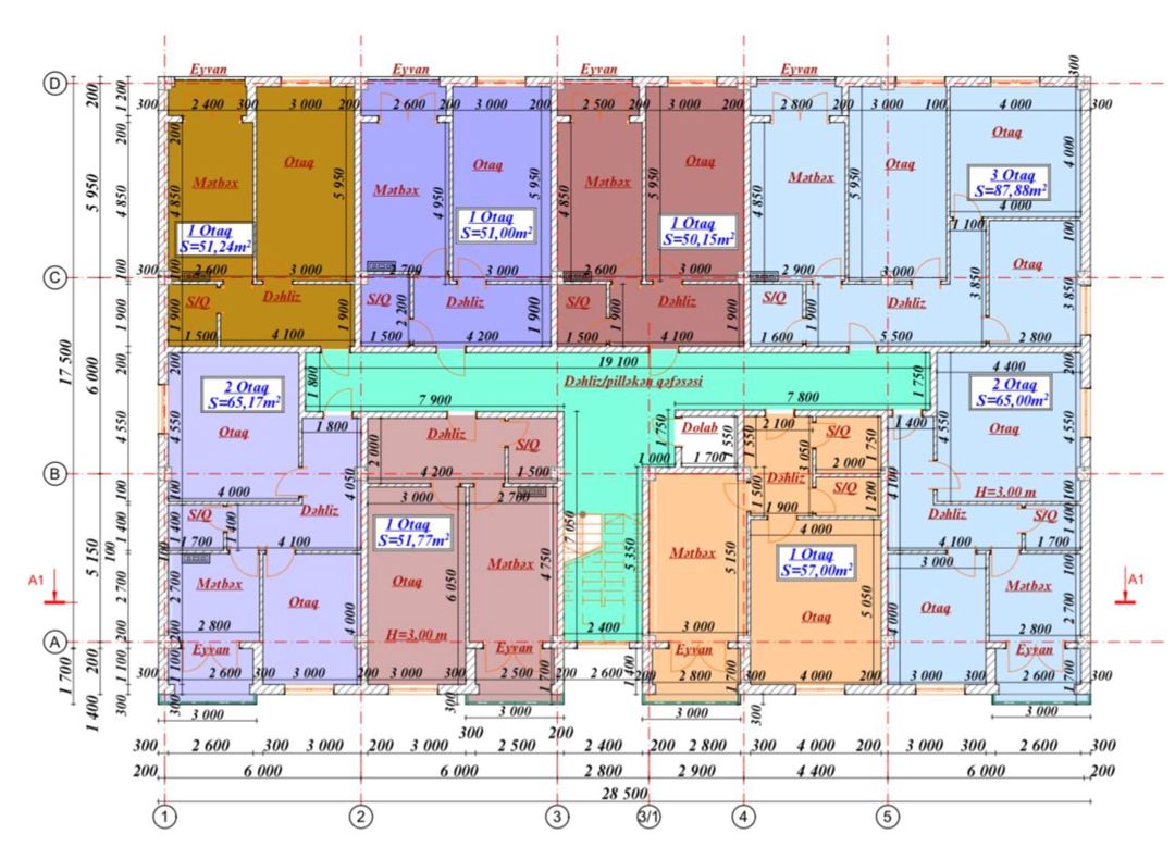 Satılır 1 otaqlı yeni tikili 51 m² — Mənzil, Bakı (5)