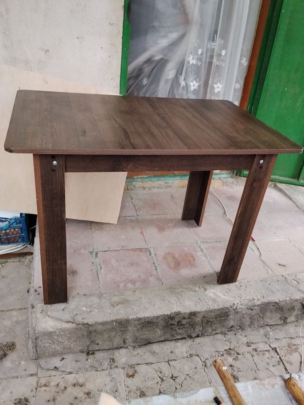 Taxta masa – klassik dizayn, tünd qoz rəngi - Material: masif/taxta — Mebel, Pirəkəşkül (2)