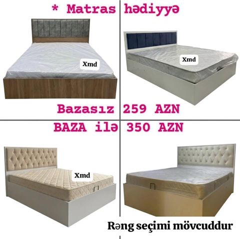 Yataq dəsti – müxtəlif modellər və rəng seçimləri mövcuddur — Bakı