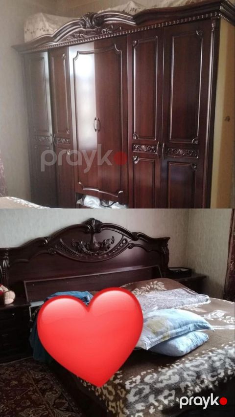 Klassik üslubda yataq otağı mebel dəsti - Material: tünd qəhvəyi