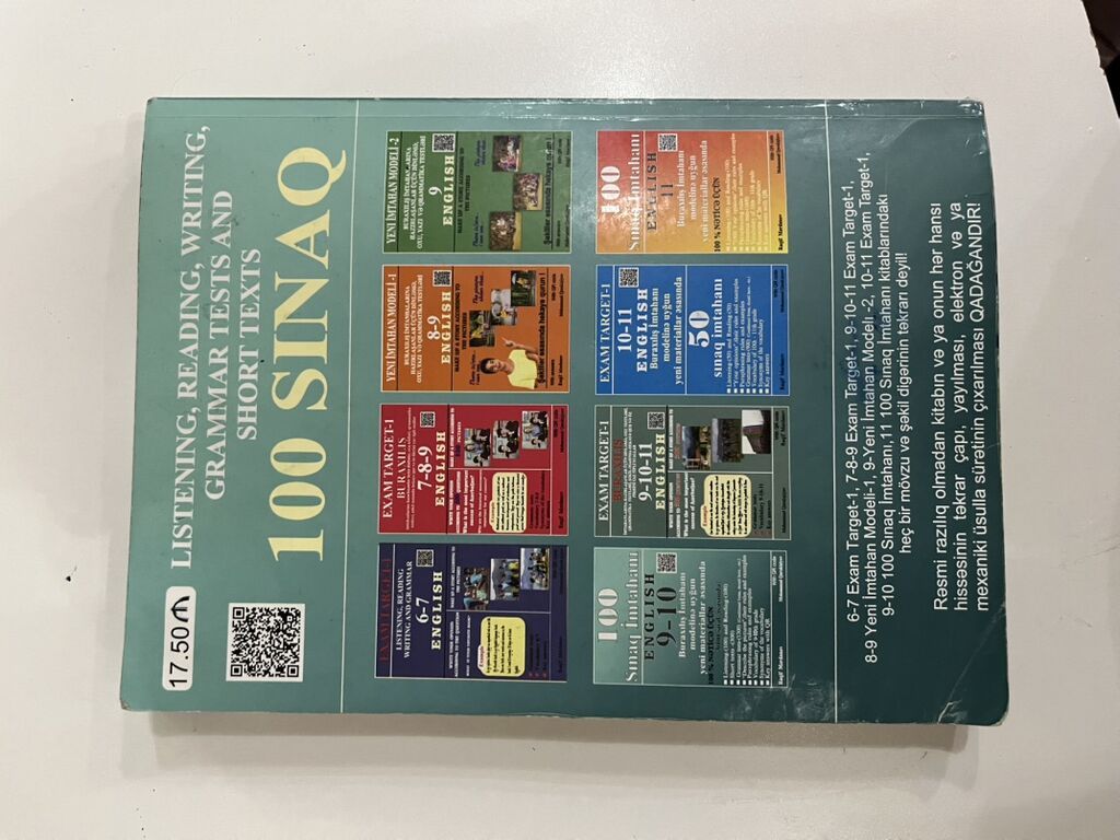 Məhsul: “100 Sınaq İmtahanı – Englısh 9–10” (First edition) Müəllif — Kitablar və jurnallar, Digah (2)