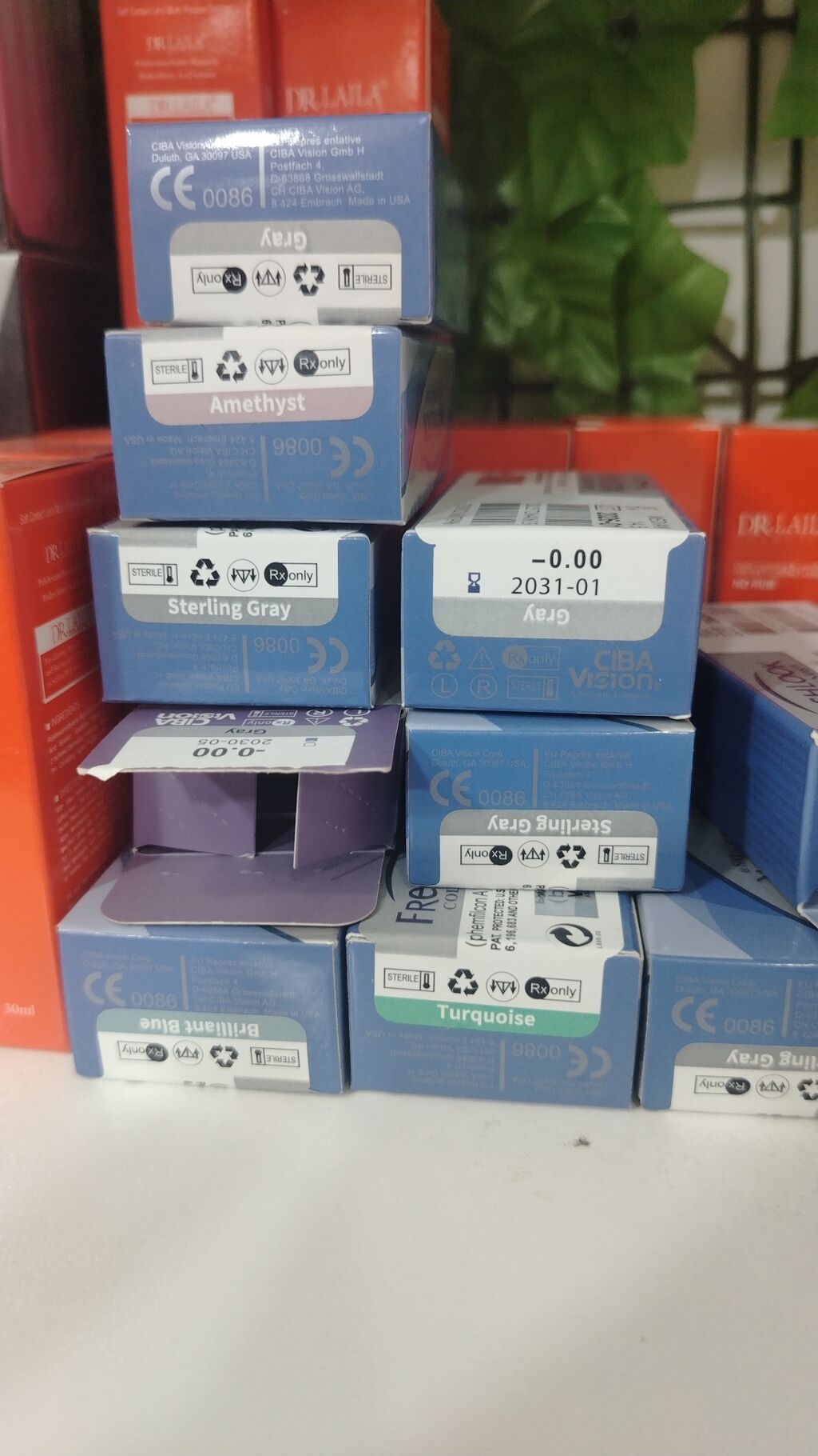 Rəngli kontakt linzalar dəsti Qab+Pinset+30ml su+linza cəmi 25 yox — Aksesuarlar, Bakı (8)