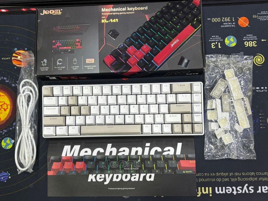 Mexaniki klaviatura White (Red switch) Jedel KL141 — Elektronika, Bakı (12)